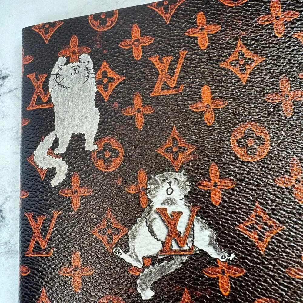 Louis Vuitton Catogram Notebook Monogram Cats Grace Coddington Canvas LV